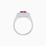 Load image into Gallery viewer, Vintage Inspired Round Cut Swirl Halo Diamond Ring