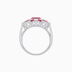 Load image into Gallery viewer, Art Deco Inspired Starburst Gemstone &amp; Diamond Cocktail Ring