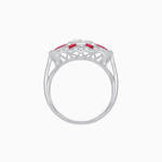 Load image into Gallery viewer, Art Deco Inspired Starburst Gemstone &amp; Diamond Cocktail Ring