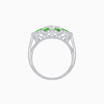 Load image into Gallery viewer, Art Deco Inspired Starburst Gemstone &amp; Diamond Cocktail Ring