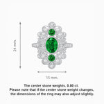 Load image into Gallery viewer, Vintage Inspired Oval Three-Stone Floral Filigree Statement Ring