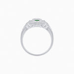 Load image into Gallery viewer, Vintage Inspired Oval Three-Stone Floral Filigree Statement Ring
