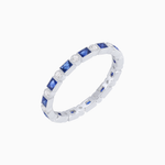 Load image into Gallery viewer, Art Deco Inspired Gemstone &amp; Diamond Eternity Full Band