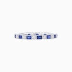 Load image into Gallery viewer, Art Deco Inspired Gemstone &amp; Diamond Eternity Full Band