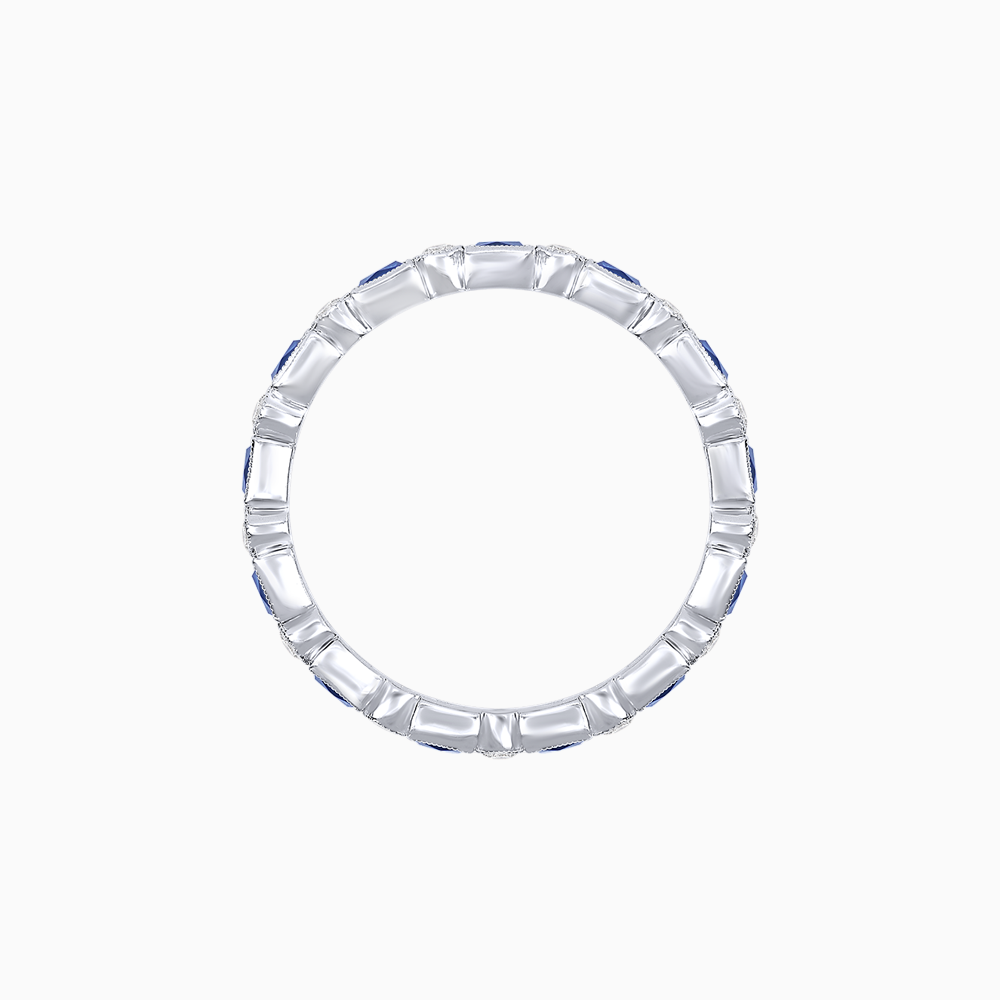 Art Deco Inspired Gemstone & Diamond Eternity Full Band