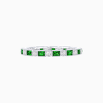 Load image into Gallery viewer, Art Deco Inspired Gemstone &amp; Diamond Eternity Full Band
