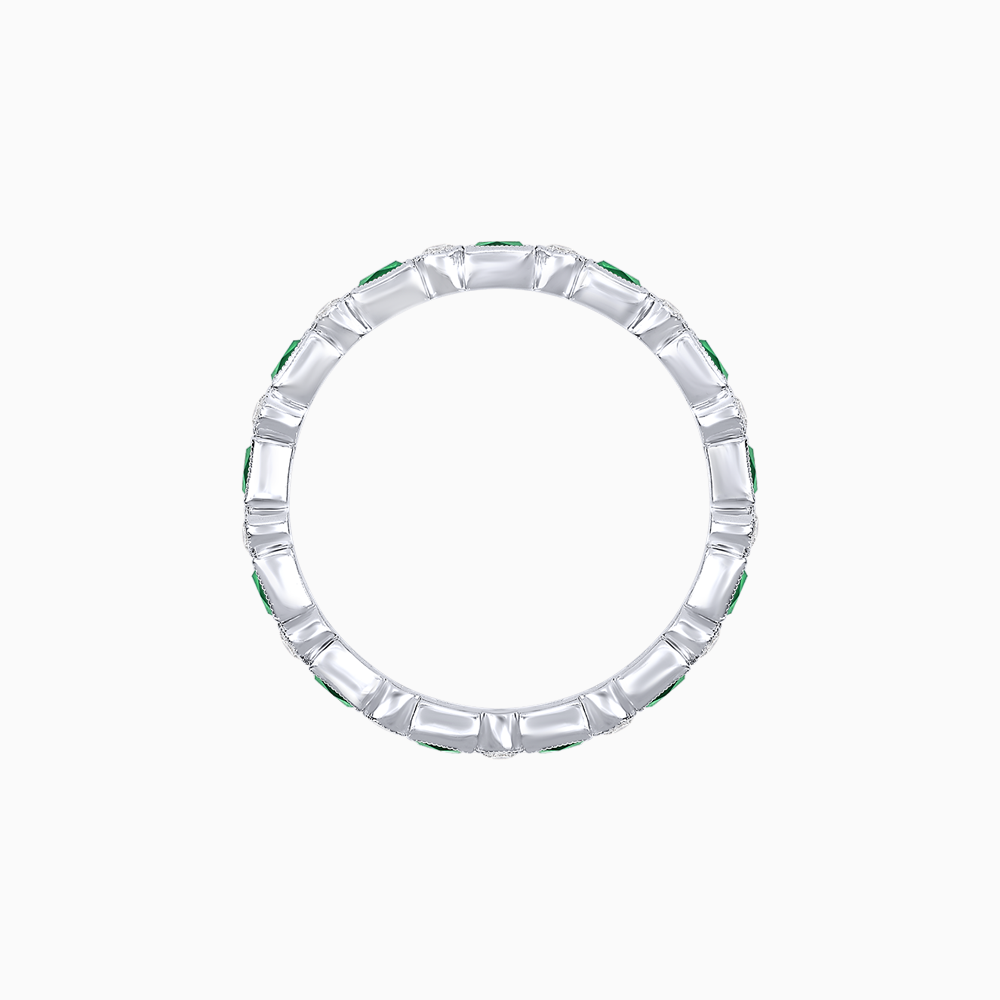 Art Deco Inspired Gemstone & Diamond Eternity Full Band