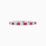 Load image into Gallery viewer, Art Deco Inspired Gemstone &amp; Diamond Eternity Full Band