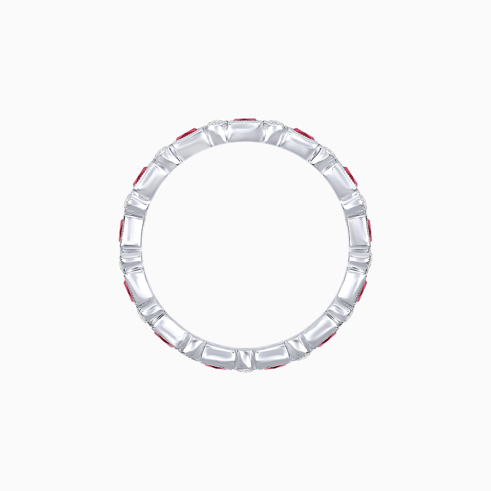 Art Deco Inspired Gemstone & Diamond Eternity Full Band