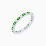 Load image into Gallery viewer, Art Deco Inspired Gemstone &amp; Diamond Eternity Full Band