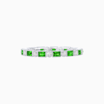 Load image into Gallery viewer, Art Deco Inspired Gemstone &amp; Diamond Eternity Full Band