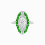 Load image into Gallery viewer, Scarab Vintage Art Deco Style Cocktail Ring with Diamond
