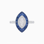 Load image into Gallery viewer, Antique Design Illusion Setting Marquise Diamond Ring - Shahin Jewelry
