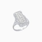 Load image into Gallery viewer, Antique Inspired Elongated Illusion Diamond Cocktail Ring - Shahin Jewelry