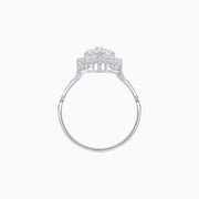 Antique Inspired Elongated Illusion Diamond Cocktail Ring - Shahin Jewelry
