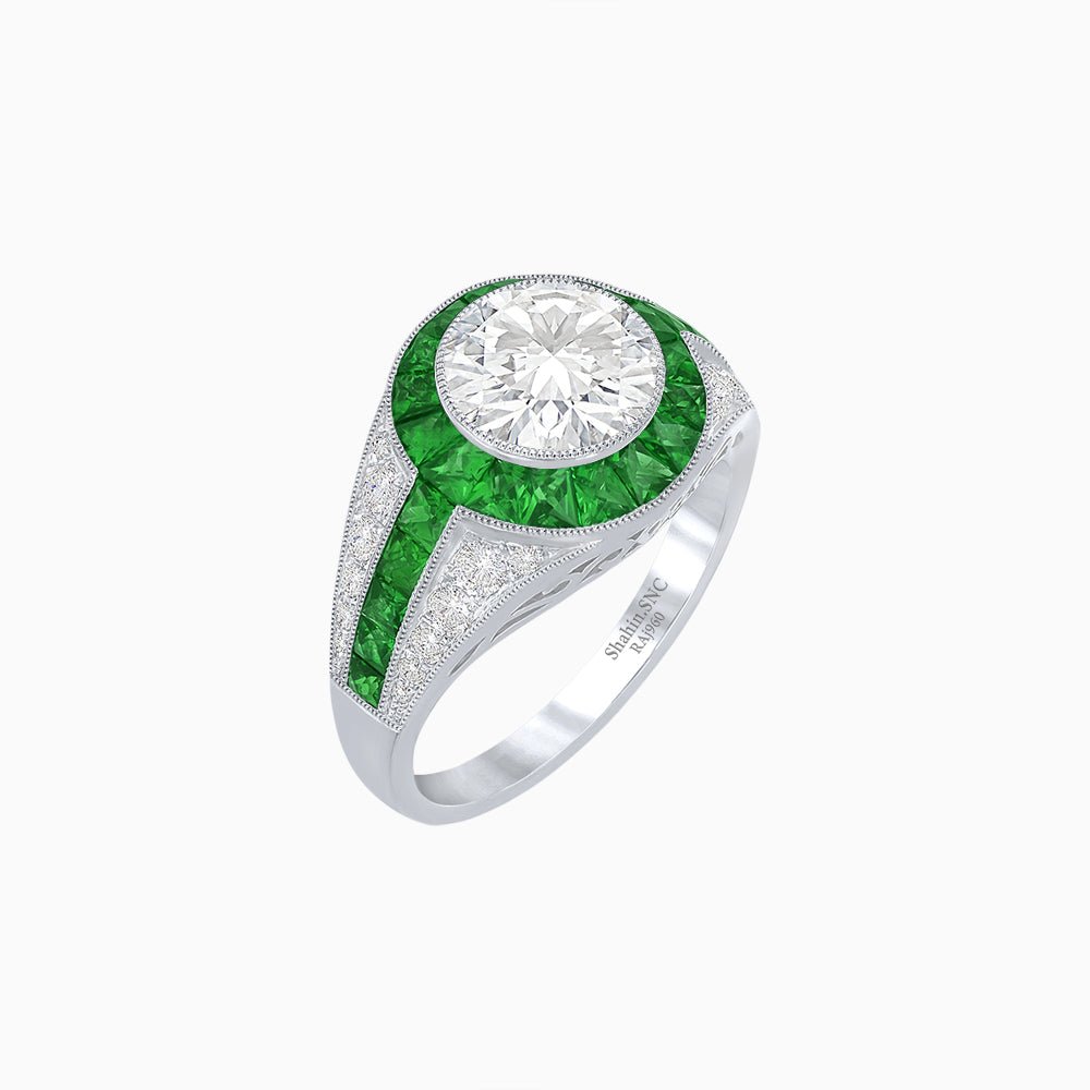 Antique Inspired Engagement Ring - Shahin Jewelry