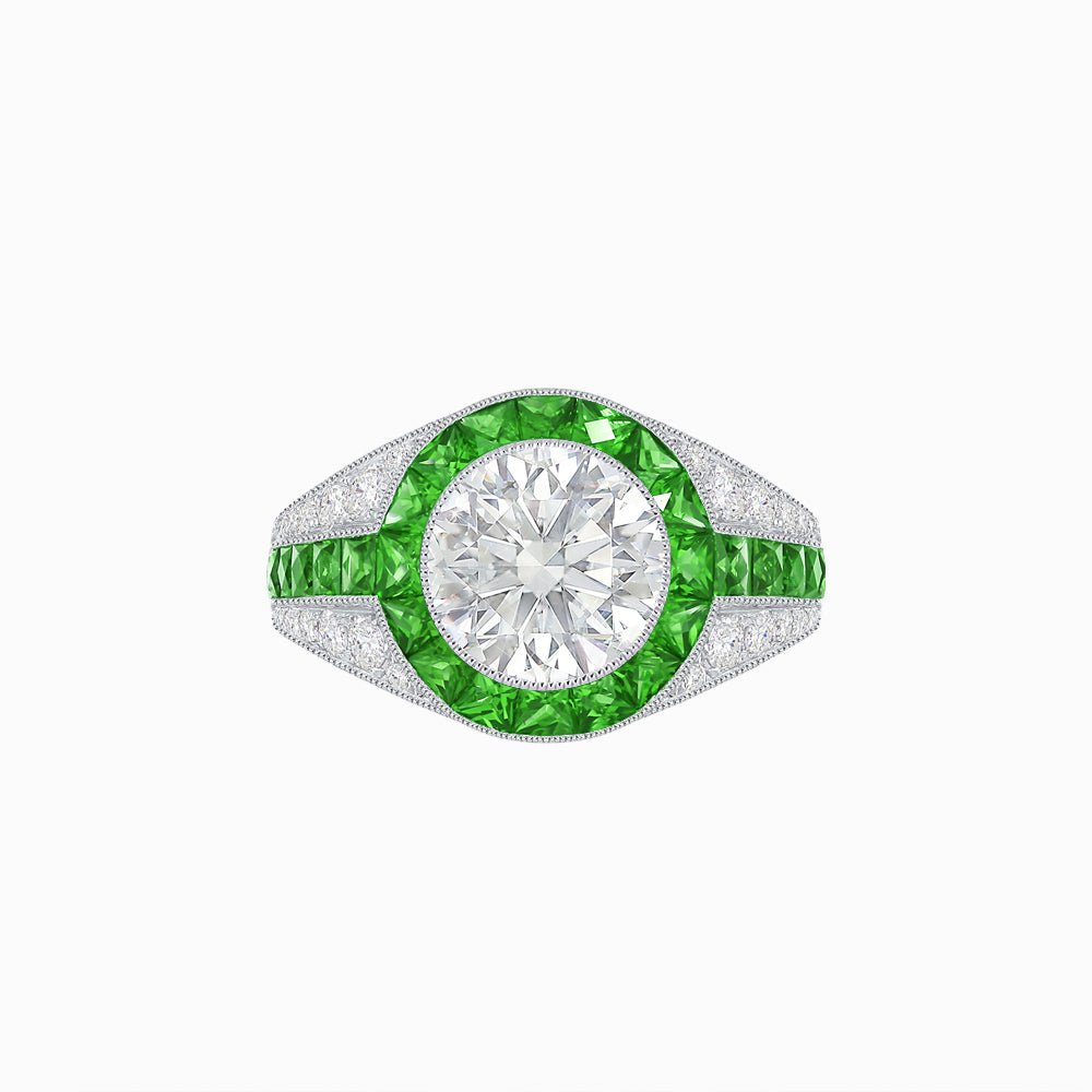 Antique Inspired Engagement Ring - Shahin Jewelry