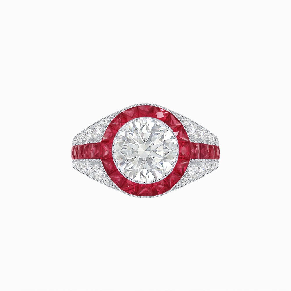 Antique Inspired Engagement Ring - Shahin Jewelry