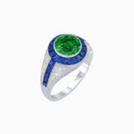 Load image into Gallery viewer, Antique Inspired Engagement Ring with Gemstone - Shahin Jewelry
