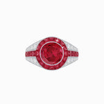 Load image into Gallery viewer, Antique Inspired Engagement Ring with Gemstone - Shahin Jewelry
