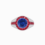 Load image into Gallery viewer, Antique Inspired Engagement Ring with Gemstone - Shahin Jewelry
