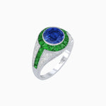 Load image into Gallery viewer, Antique Inspired Engagement Ring with Gemstone - Shahin Jewelry
