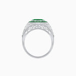 Load image into Gallery viewer, Antique Inspired Engagement Ring with Gemstone - Shahin Jewelry
