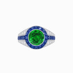 Load image into Gallery viewer, Antique Inspired Engagement Ring with Gemstone - Shahin Jewelry
