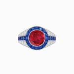 Load image into Gallery viewer, Antique Inspired Engagement Ring with Gemstone - Shahin Jewelry
