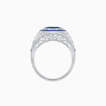 Load image into Gallery viewer, Antique Inspired Engagement Ring with Gemstone - Shahin Jewelry
