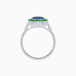 Load image into Gallery viewer, Antique Inspired Gemstone Halo Ring - Shahin Jewelry