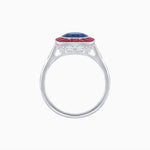 Load image into Gallery viewer, Antique Inspired Gemstone Halo Ring - Shahin Jewelry