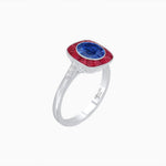 Load image into Gallery viewer, Antique Inspired Gemstone Halo Ring - Shahin Jewelry
