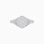 Load image into Gallery viewer, Antique Inspired Hexagonal Illusion Cluster Ring with Hand Engraving - Shahin Jewelry