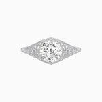 Load image into Gallery viewer, Antique Inspired Hexagonal Round Center Mounting Ring with Openwork - Shahin Jewelry