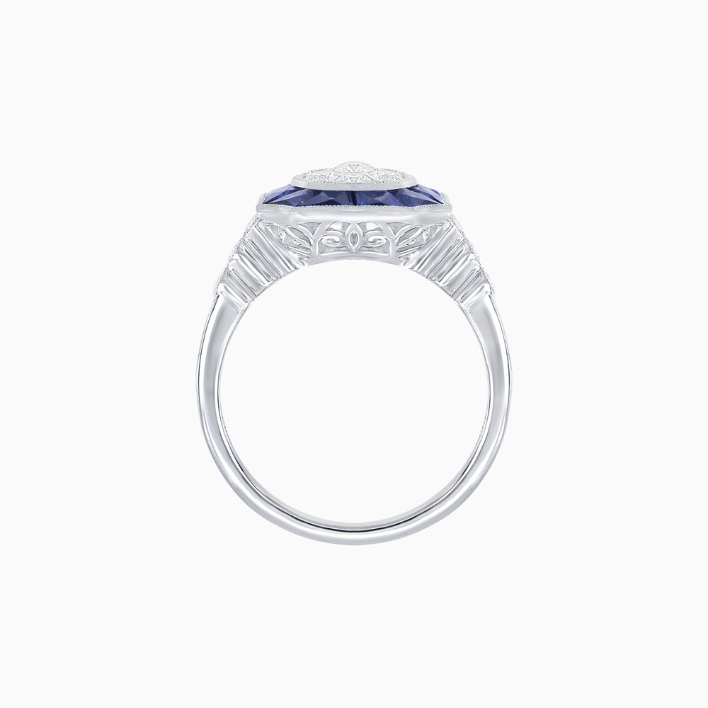 Antique Inspired Illusion Diamond Ring - Shahin Jewelry