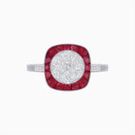 Load image into Gallery viewer, Antique Inspired Illusion Halo Ring - Shahin Jewelry
