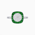 Load image into Gallery viewer, Antique Inspired Illusion Halo Ring - Shahin Jewelry
