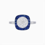 Load image into Gallery viewer, Antique Inspired Illusion Halo Ring - Shahin Jewelry
