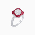 Load image into Gallery viewer, Antique Inspired Illusion Setting Diamond Ring - Shahin Jewelry
