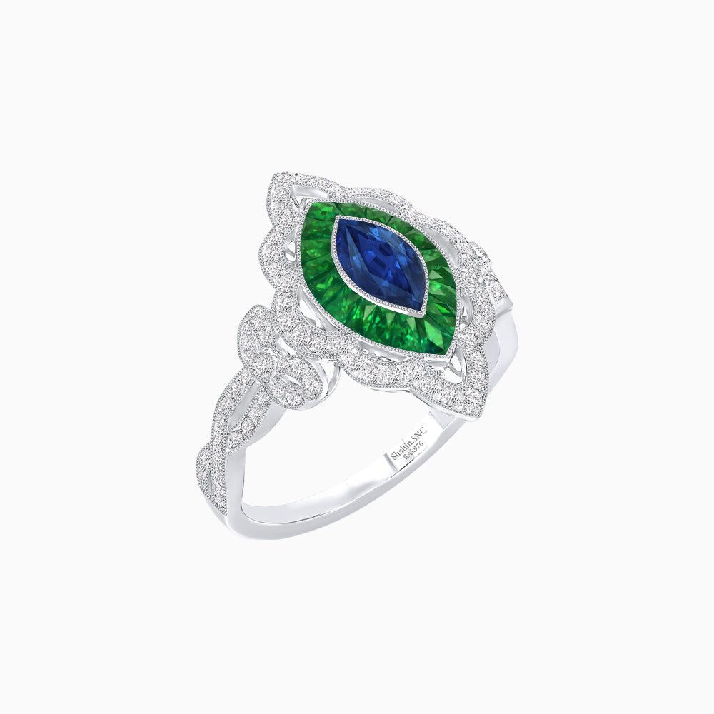 Antique Inspired Marquis Ring - Shahin Jewelry