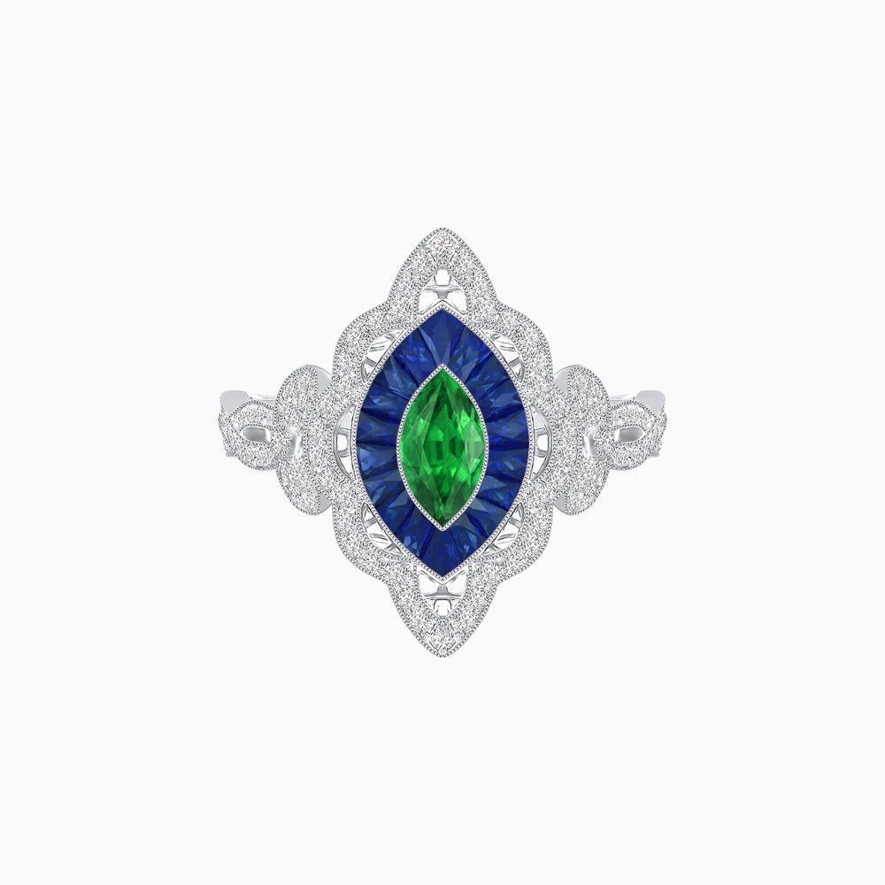 Antique Inspired Marquis Ring - Shahin Jewelry