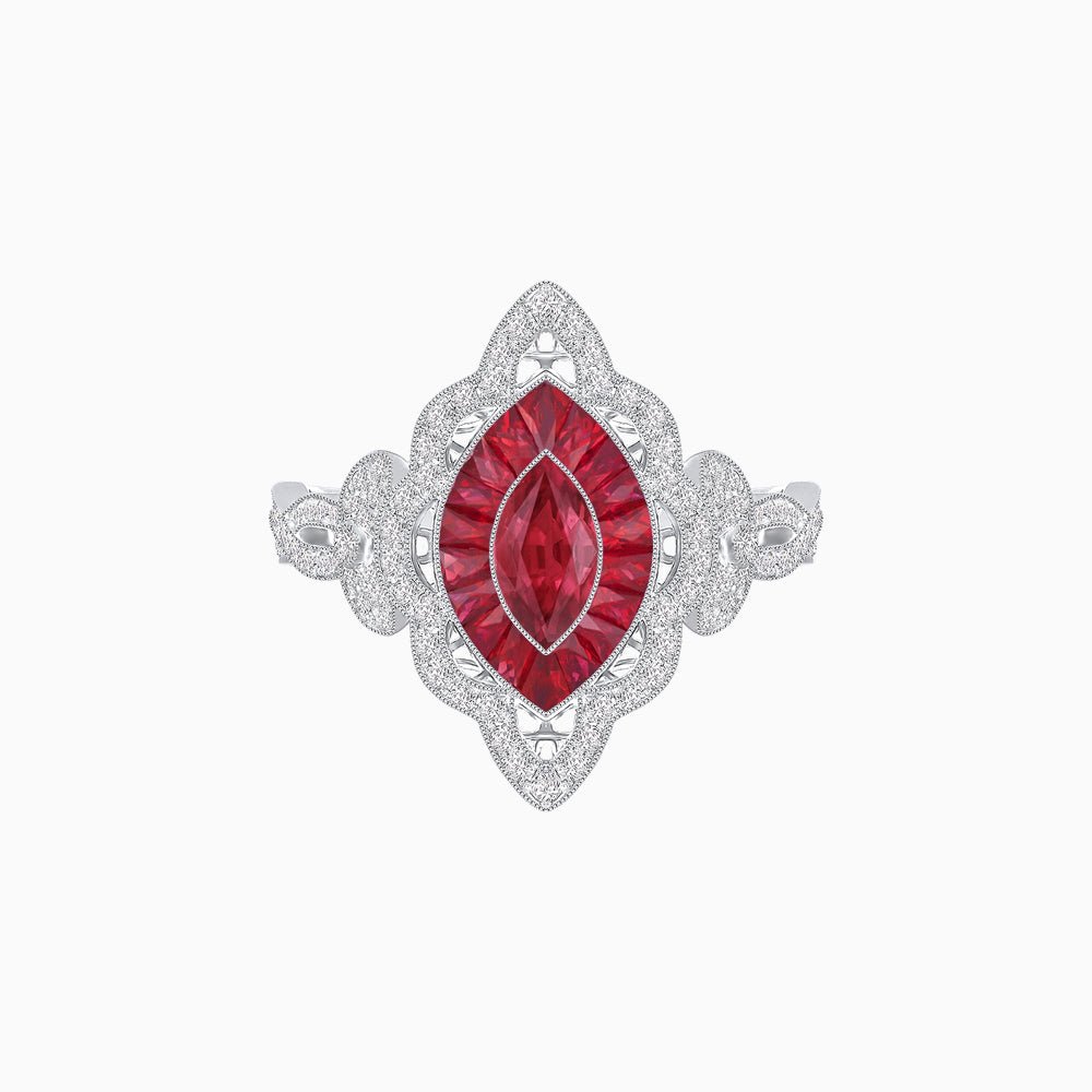 Antique Inspired Marquis Ring - Shahin Jewelry