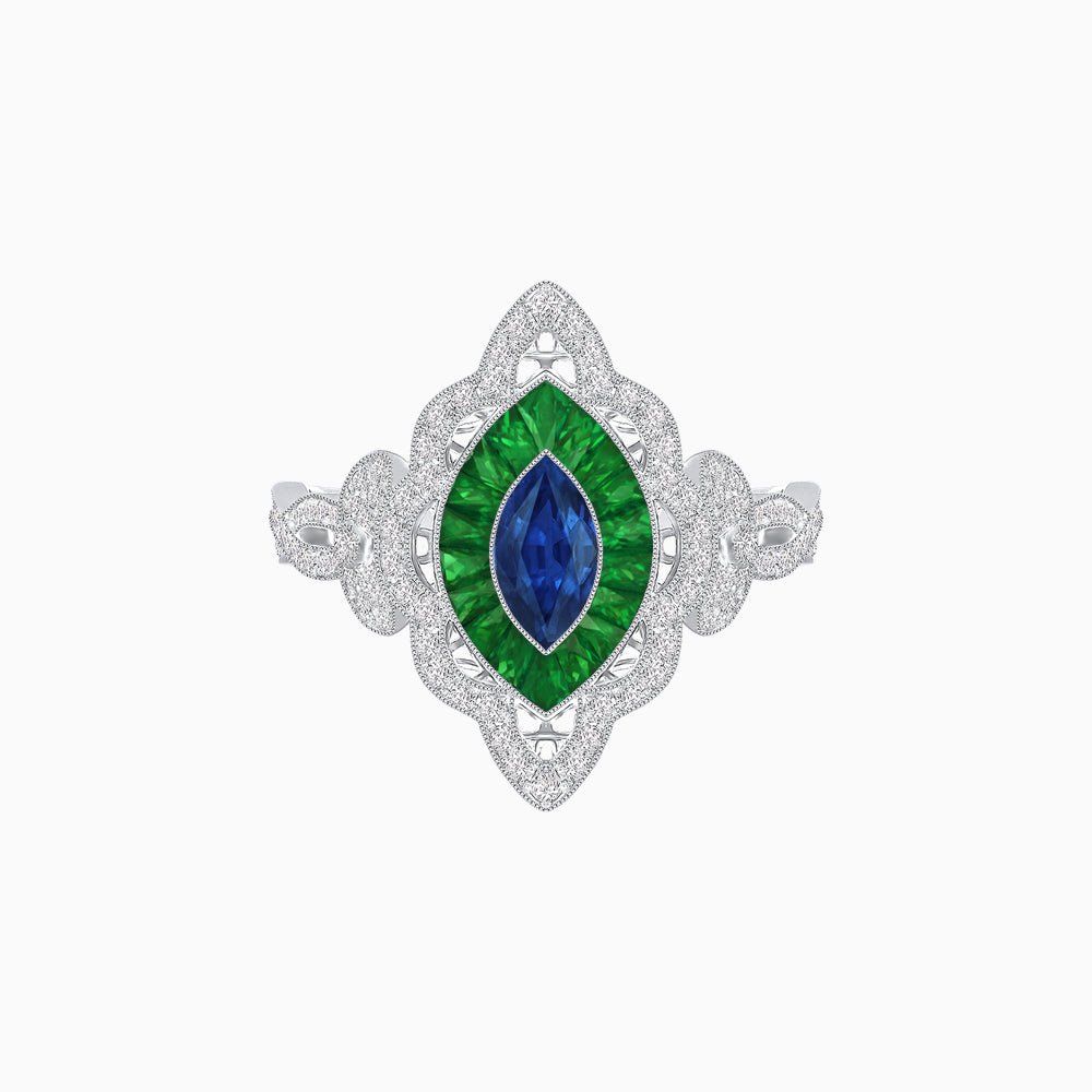 Antique Inspired Marquis Ring - Shahin Jewelry