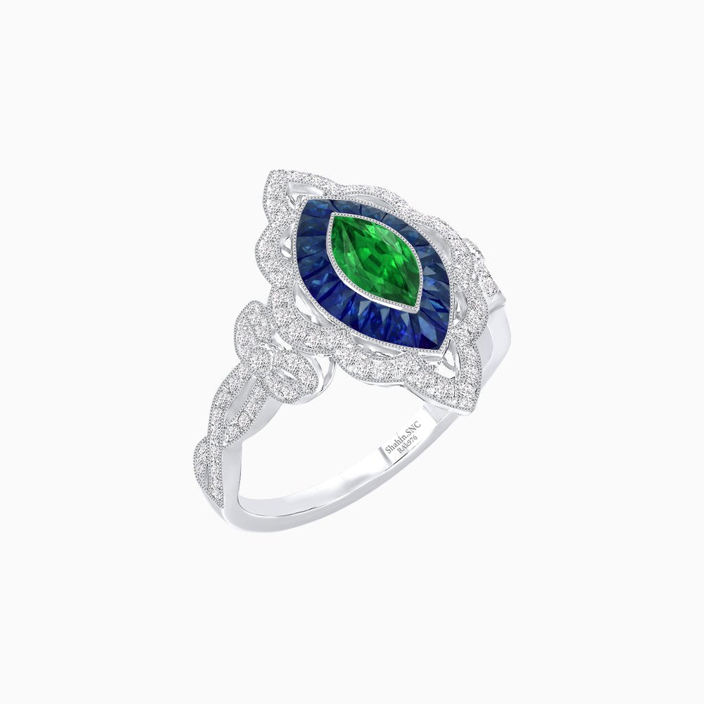Antique Inspired Marquis Ring - Shahin Jewelry