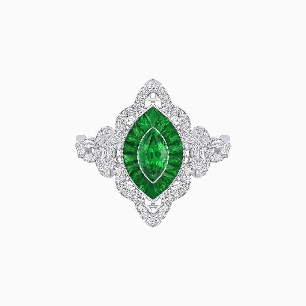 Antique Inspired Marquis Ring - Shahin Jewelry