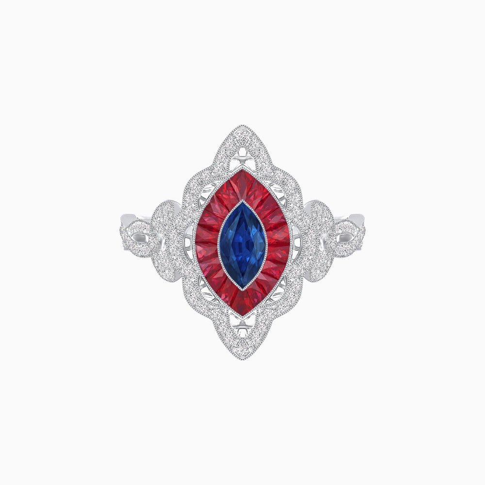 Antique Inspired Marquis Ring - Shahin Jewelry