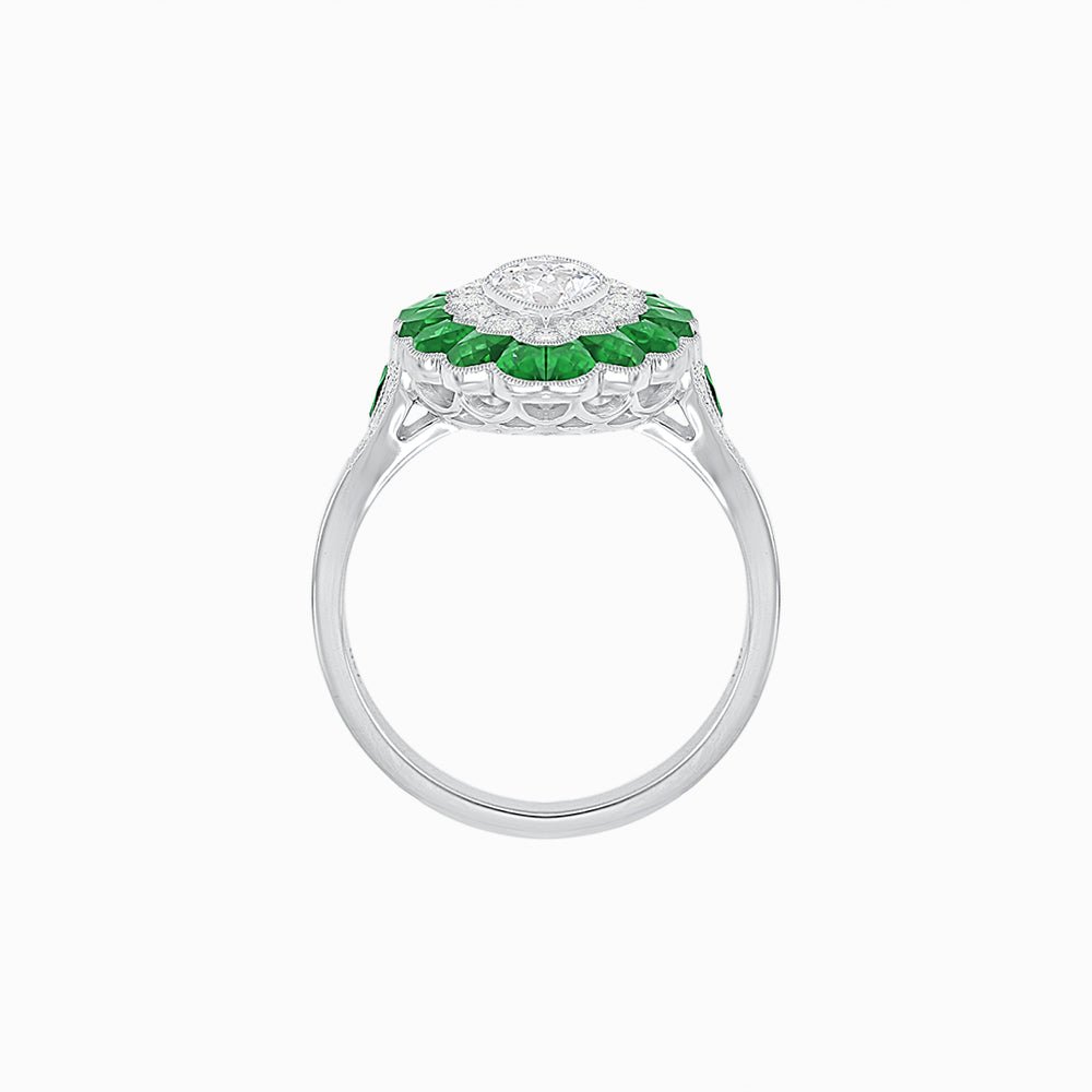 Antique Inspired Marquise Cut Diamond and Cocktail Ring - Shahin Jewelry