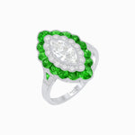 Load image into Gallery viewer, Antique Inspired Marquise Cut Diamond and Cocktail Ring - Shahin Jewelry
