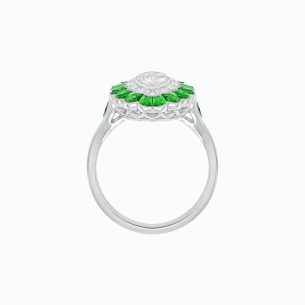 Antique Inspired Marquise Cut Diamond and Cocktail Ring - Shahin Jewelry